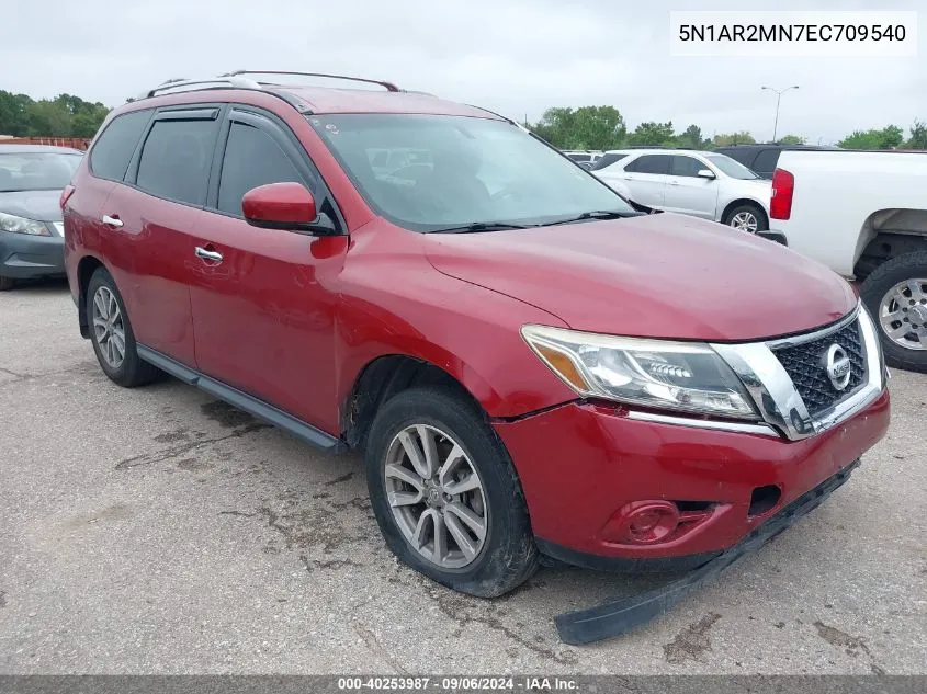 2014 Nissan Pathfinder Sv VIN: 5N1AR2MN7EC709540 Lot: 40253987