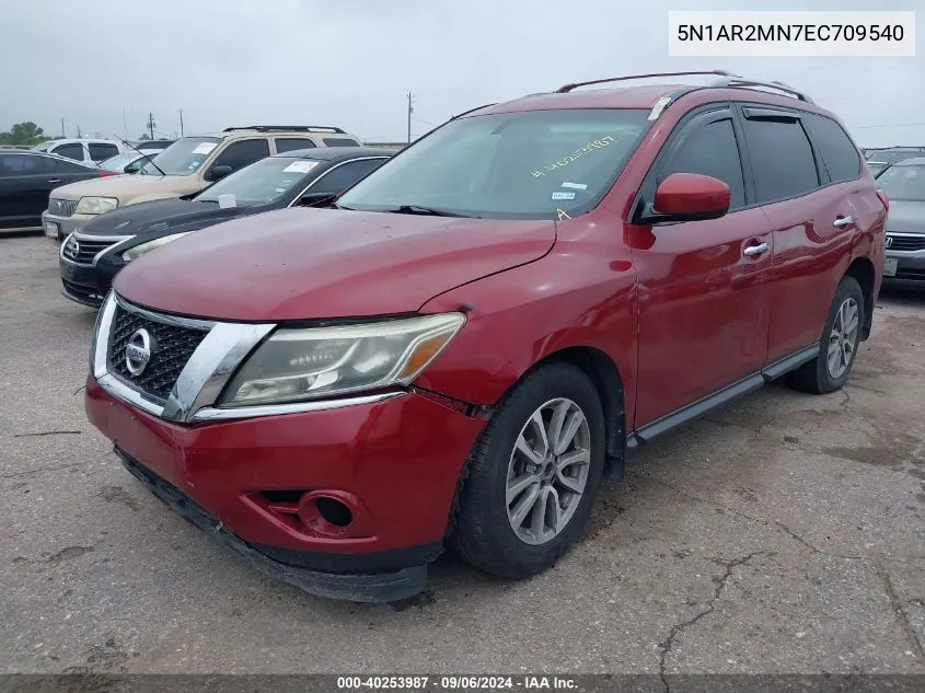 2014 Nissan Pathfinder Sv VIN: 5N1AR2MN7EC709540 Lot: 40253987