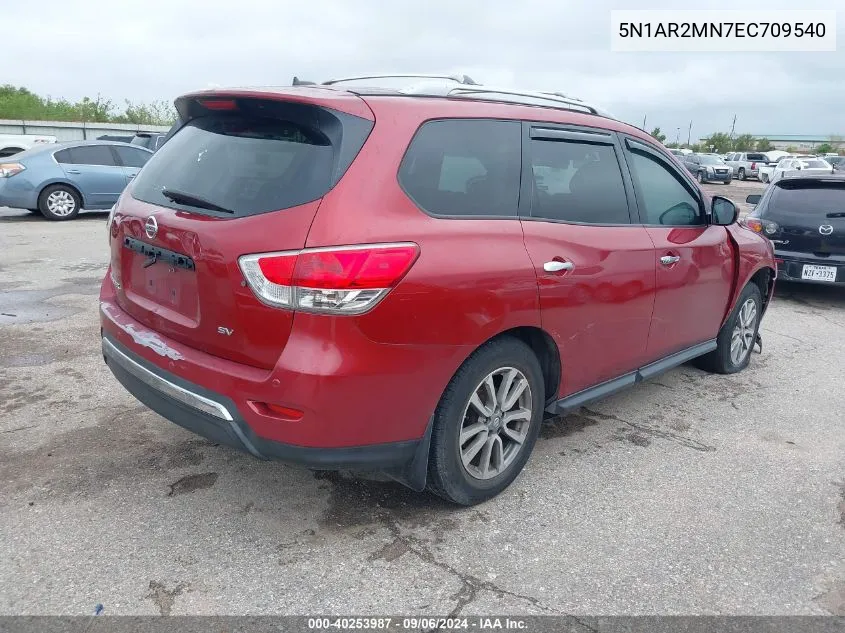 2014 Nissan Pathfinder Sv VIN: 5N1AR2MN7EC709540 Lot: 40253987