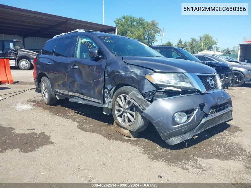 2014 Nissan Pathfinder Sl VIN: 5N1AR2MM9EC680386 Lot: 40262514