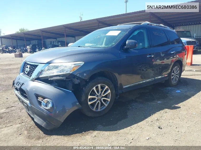 2014 Nissan Pathfinder Sl VIN: 5N1AR2MM9EC680386 Lot: 40262514