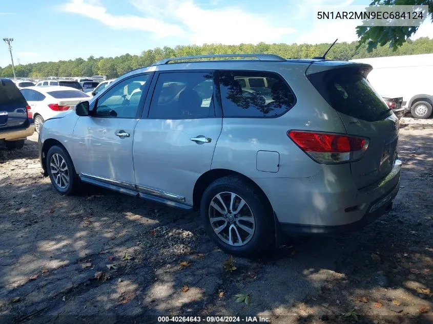 2014 Nissan Pathfinder Sl VIN: 5N1AR2MN9EC684124 Lot: 40264643