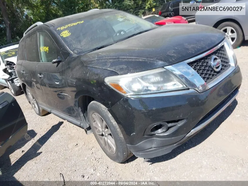 2014 Nissan Pathfinder Sv VIN: 5N1AR2MN8EC690027 Lot: 40272044