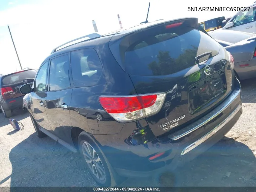 5N1AR2MN8EC690027 2014 Nissan Pathfinder Sv