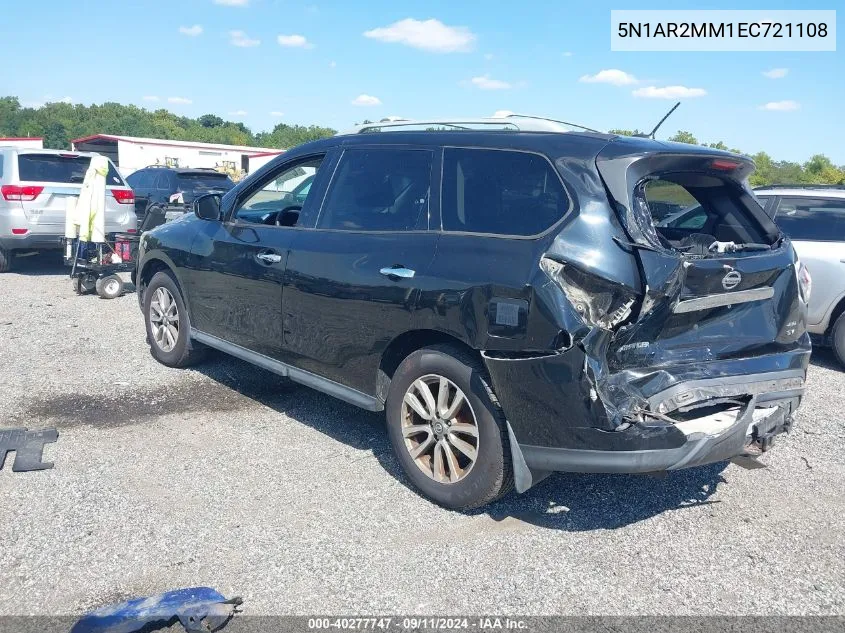 2014 Nissan Pathfinder S/Sv/Sl/Platinum VIN: 5N1AR2MM1EC721108 Lot: 40277747