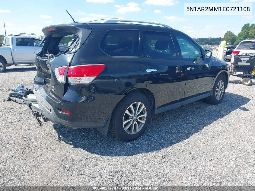 2014 Nissan Pathfinder S/Sv/Sl/Platinum VIN: 5N1AR2MM1EC721108 Lot: 40277747