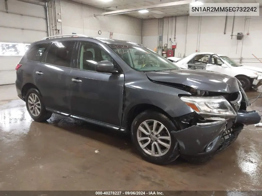 2014 Nissan Pathfinder Sv VIN: 5N1AR2MM5EC732242 Lot: 40278227