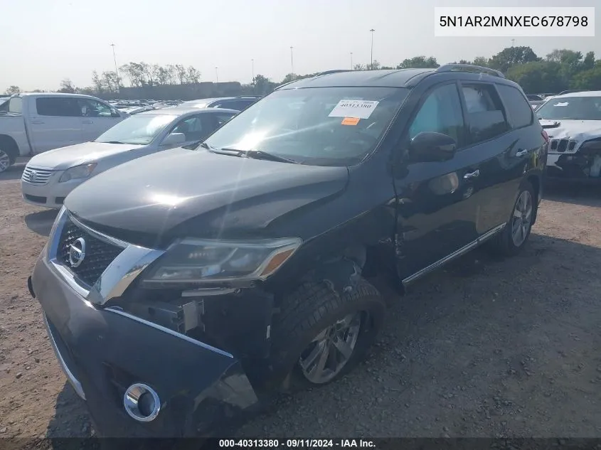 5N1AR2MNXEC678798 2014 Nissan Pathfinder Platinum