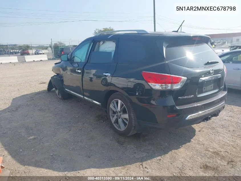 5N1AR2MNXEC678798 2014 Nissan Pathfinder Platinum