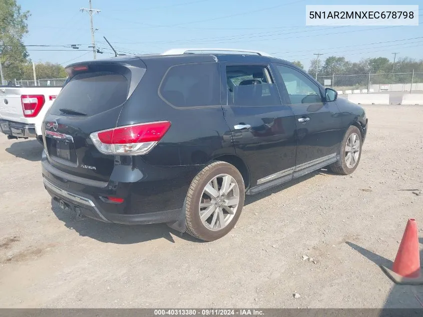 2014 Nissan Pathfinder Platinum VIN: 5N1AR2MNXEC678798 Lot: 40313380