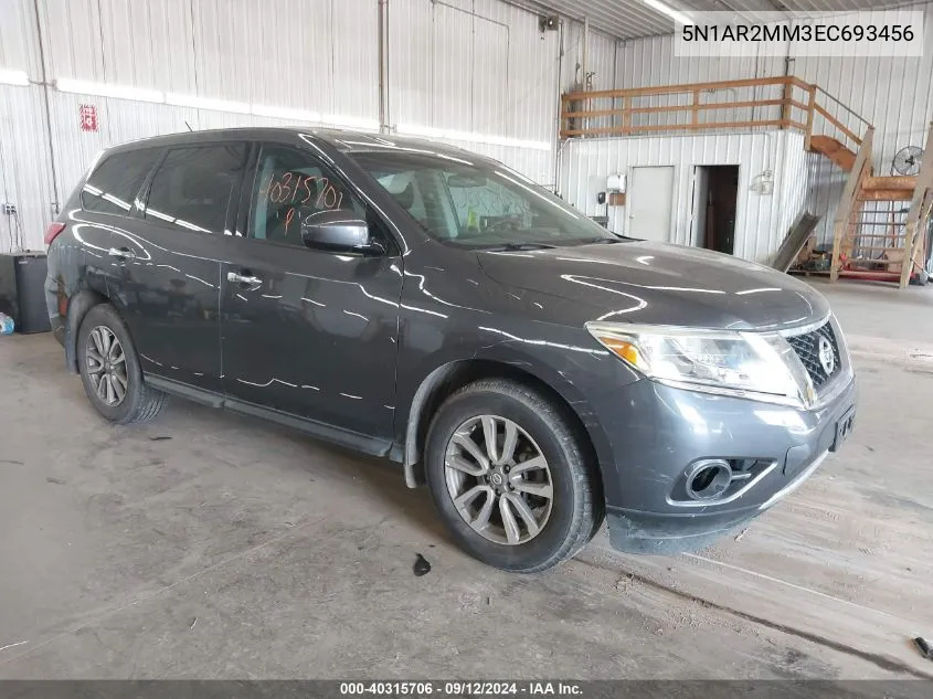 2014 Nissan Pathfinder S/Sv/Sl/Platinum VIN: 5N1AR2MM3EC693456 Lot: 40315706