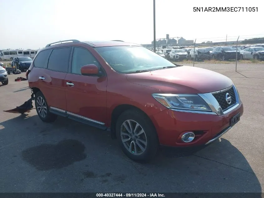 2014 Nissan Pathfinder Sl VIN: 5N1AR2MM3EC711051 Lot: 40327444