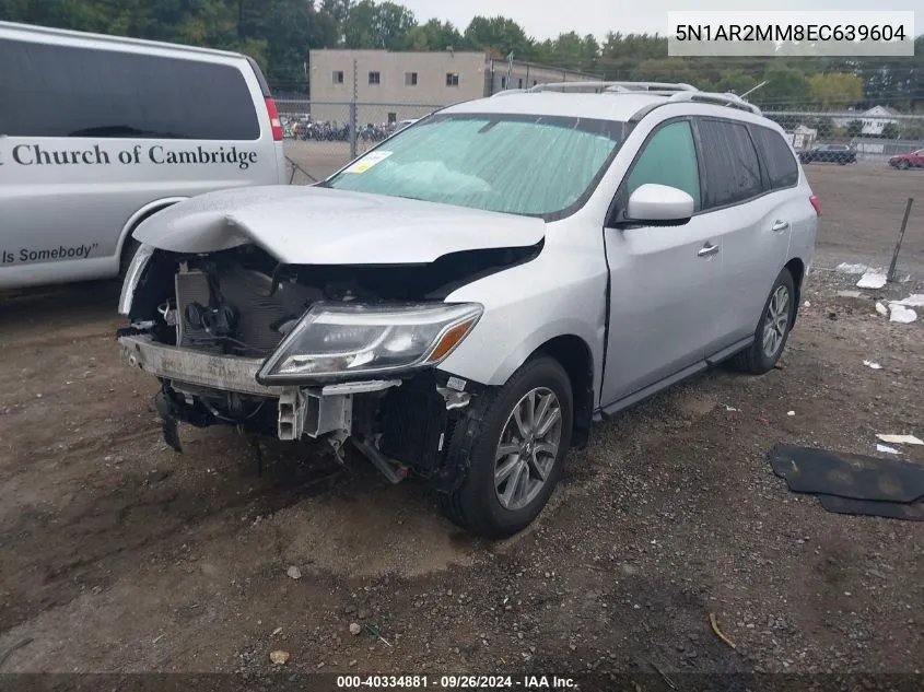 2014 Nissan Pathfinder S/Sv/Sl/Platinum VIN: 5N1AR2MM8EC639604 Lot: 40334881