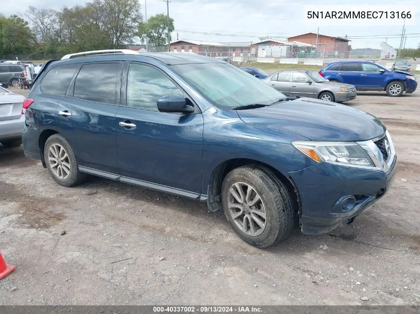 2014 Nissan Pathfinder Sv VIN: 5N1AR2MM8EC713166 Lot: 40337002