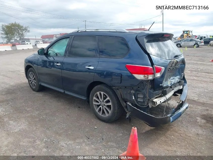 2014 Nissan Pathfinder Sv VIN: 5N1AR2MM8EC713166 Lot: 40337002