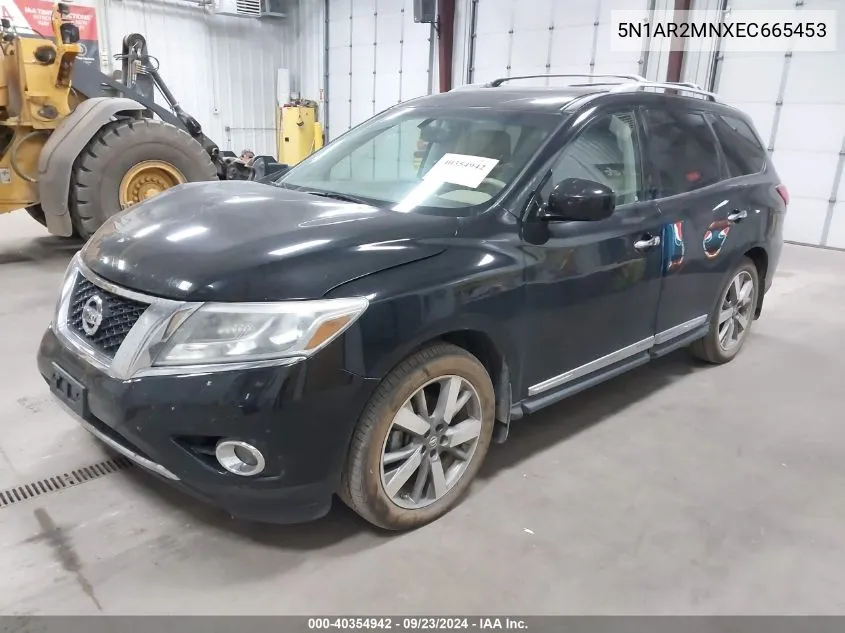 2014 Nissan Pathfinder S/Sv/Sl/Platinum VIN: 5N1AR2MNXEC665453 Lot: 40354942