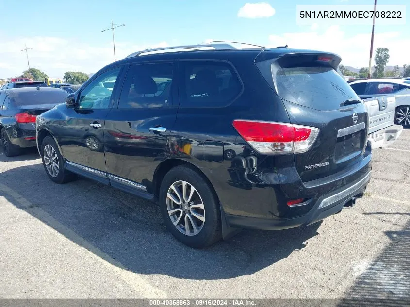 2014 Nissan Pathfinder VIN: 5N1AR2MM0EC708222 Lot: 40358863