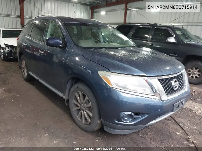 2014 Nissan Pathfinder Platinum/S/Sl/Sv VIN: 5N1AR2MN8EC715914 Lot: 40362122