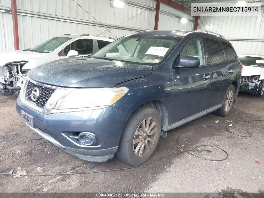 2014 Nissan Pathfinder Platinum/S/Sl/Sv VIN: 5N1AR2MN8EC715914 Lot: 40362122