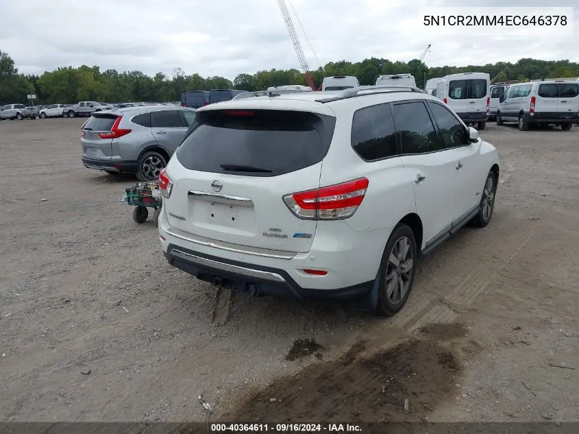 5N1CR2MM4EC646378 2014 Nissan Pathfinder Hybrid Platinum