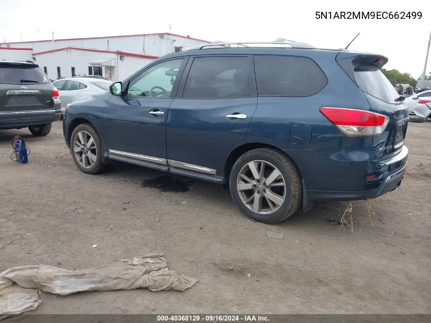 5N1AR2MM9EC662499 2014 Nissan Pathfinder Platinum