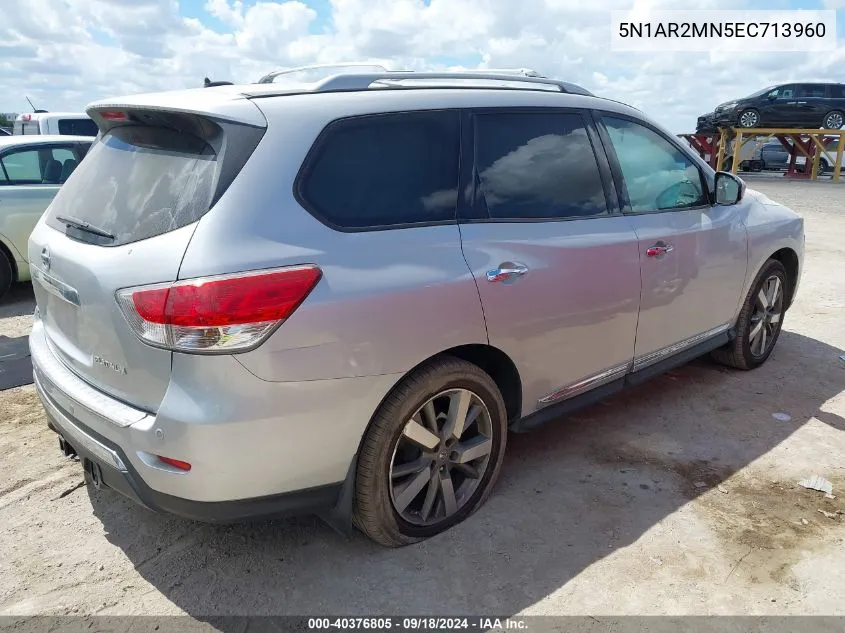 5N1AR2MN5EC713960 2014 Nissan Pathfinder Platinum