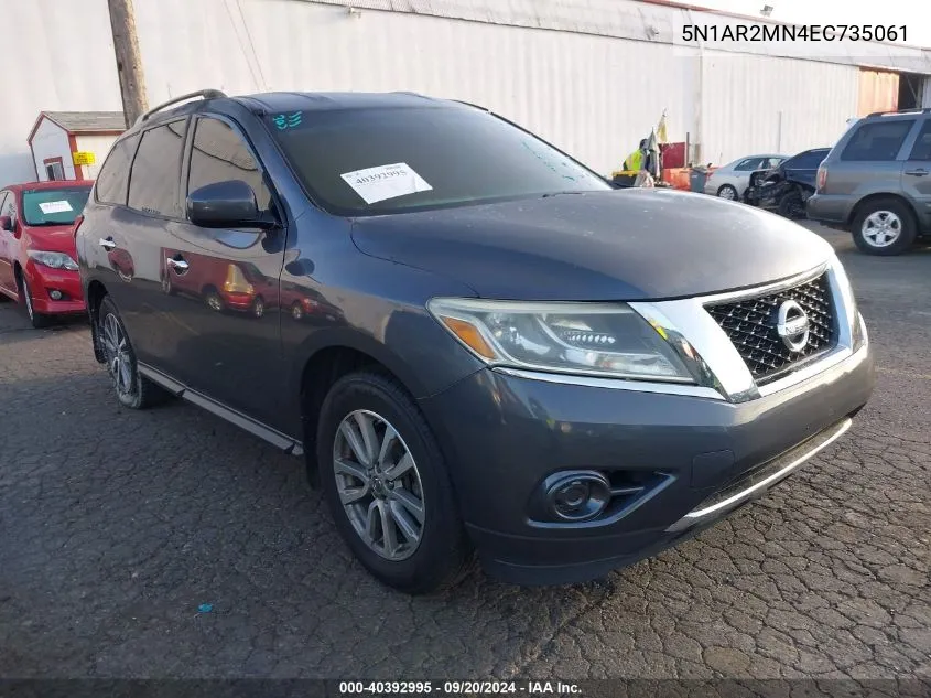 5N1AR2MN4EC735061 2014 Nissan Pathfinder Sv