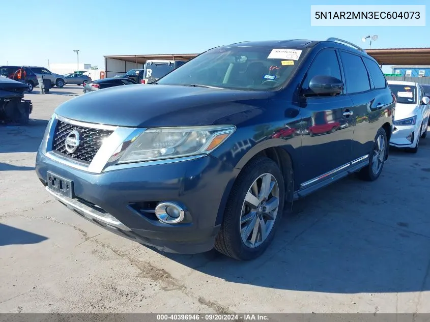 5N1AR2MN3EC604073 2014 Nissan Pathfinder Platinum