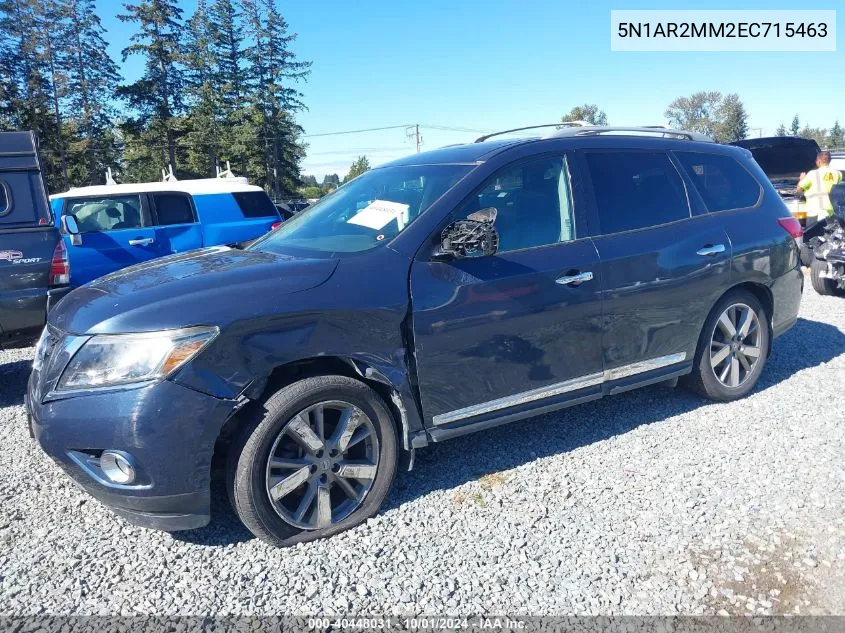 2014 Nissan Pathfinder Platinum VIN: 5N1AR2MM2EC715463 Lot: 40448031