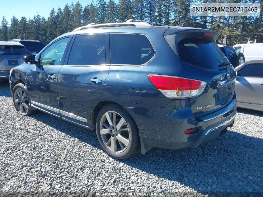 2014 Nissan Pathfinder Platinum VIN: 5N1AR2MM2EC715463 Lot: 40448031