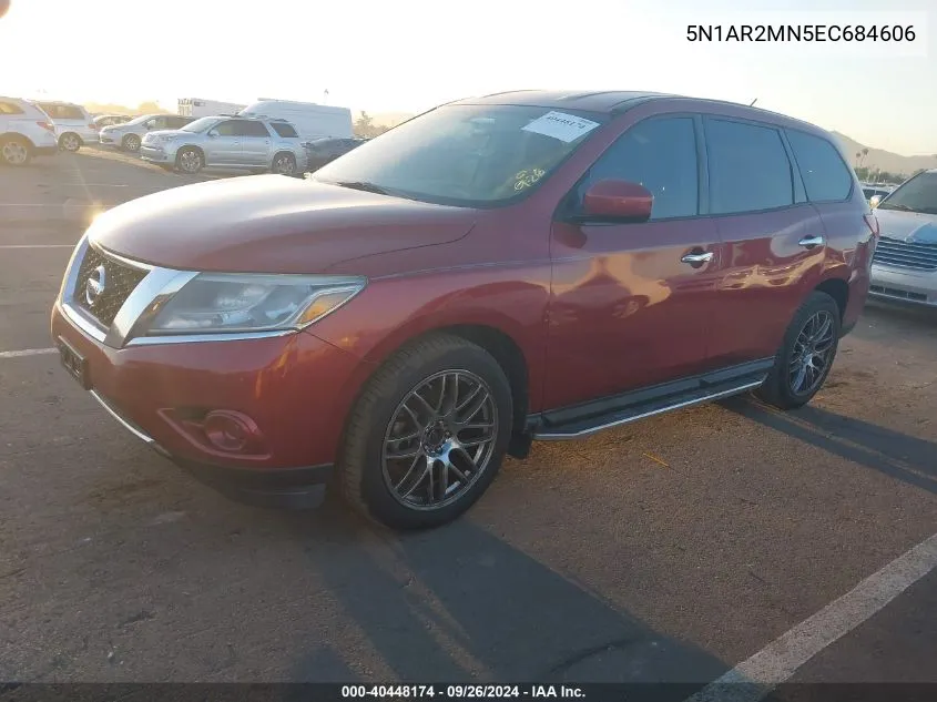 2014 Nissan Pathfinder S VIN: 5N1AR2MN5EC684606 Lot: 40448174