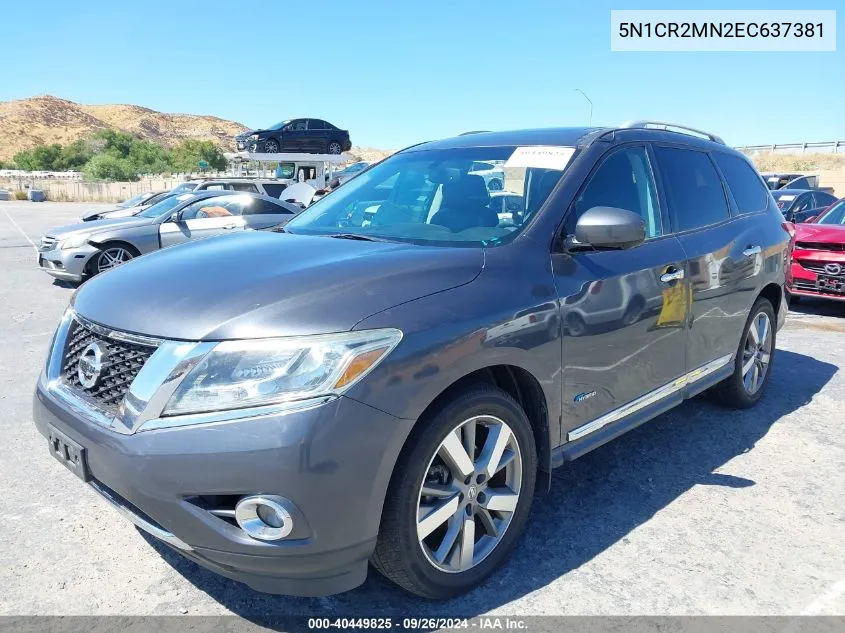 5N1CR2MN2EC637381 2014 Nissan Pathfinder Hybrid Hybrid/Sv/Sl/Platinum