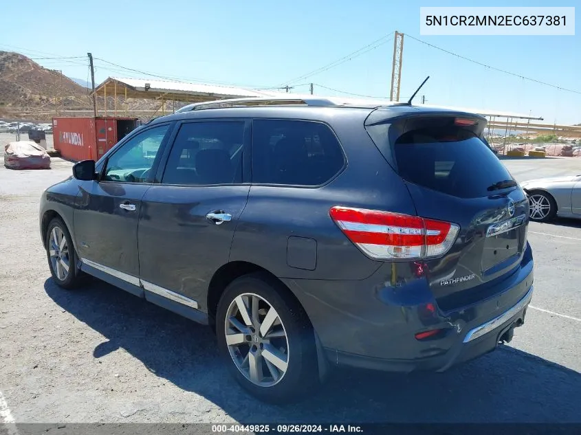 5N1CR2MN2EC637381 2014 Nissan Pathfinder Hybrid Hybrid/Sv/Sl/Platinum