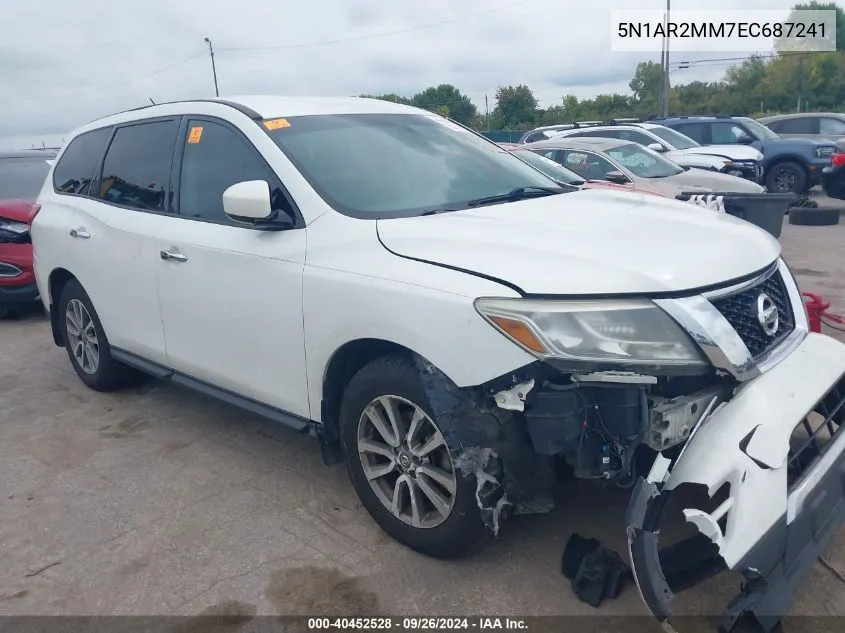 2014 Nissan Pathfinder S VIN: 5N1AR2MM7EC687241 Lot: 40452528