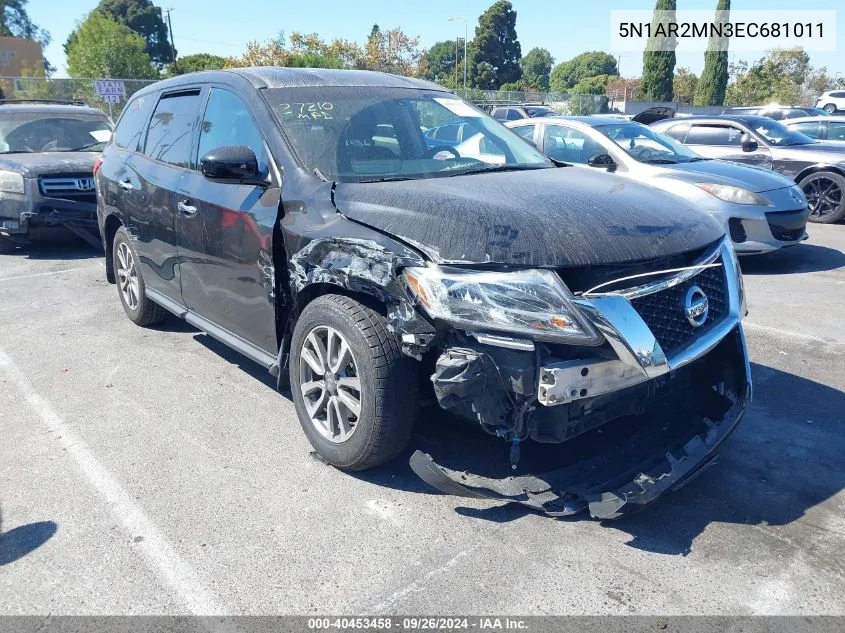 2014 Nissan Pathfinder S VIN: 5N1AR2MN3EC681011 Lot: 40453458