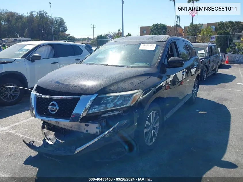 2014 Nissan Pathfinder S VIN: 5N1AR2MN3EC681011 Lot: 40453458