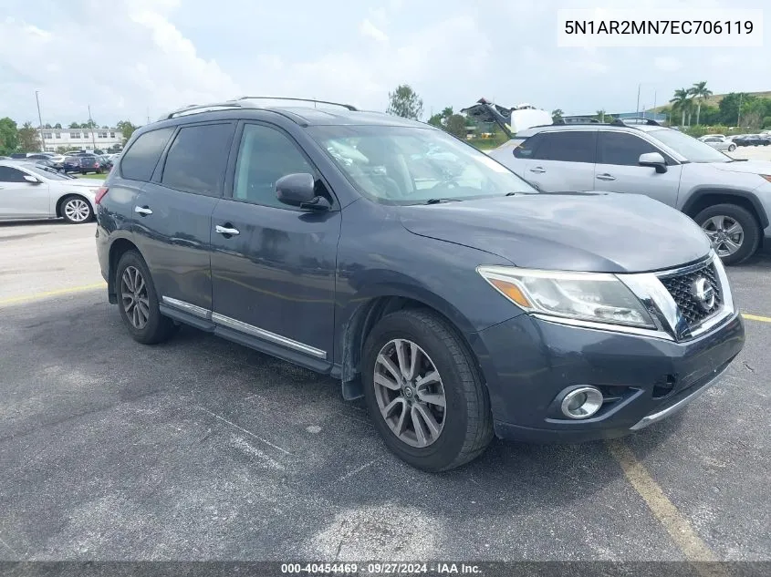 2014 Nissan Pathfinder Sl VIN: 5N1AR2MN7EC706119 Lot: 40454469