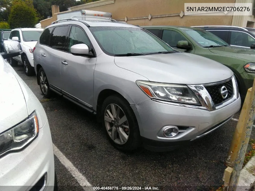 2014 Nissan Pathfinder S/Sv/Sl/Platinum VIN: 5N1AR2MM2EC706276 Lot: 40456775