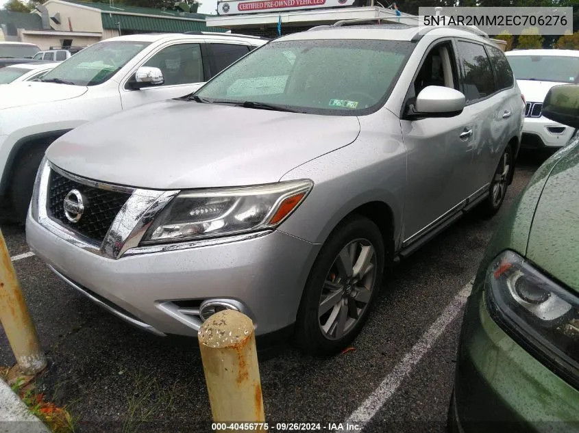 2014 Nissan Pathfinder S/Sv/Sl/Platinum VIN: 5N1AR2MM2EC706276 Lot: 40456775