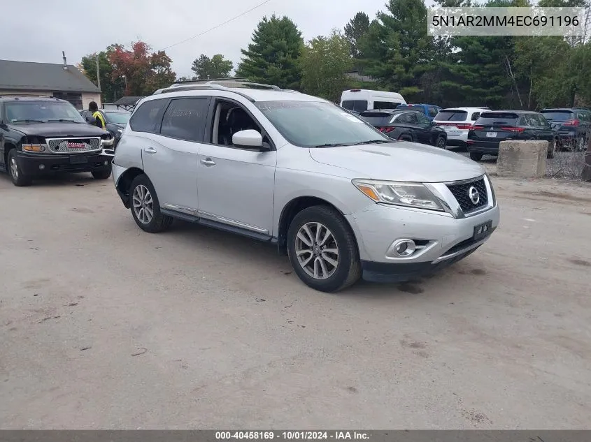 2014 Nissan Pathfinder Sl VIN: 5N1AR2MM4EC691196 Lot: 40458169