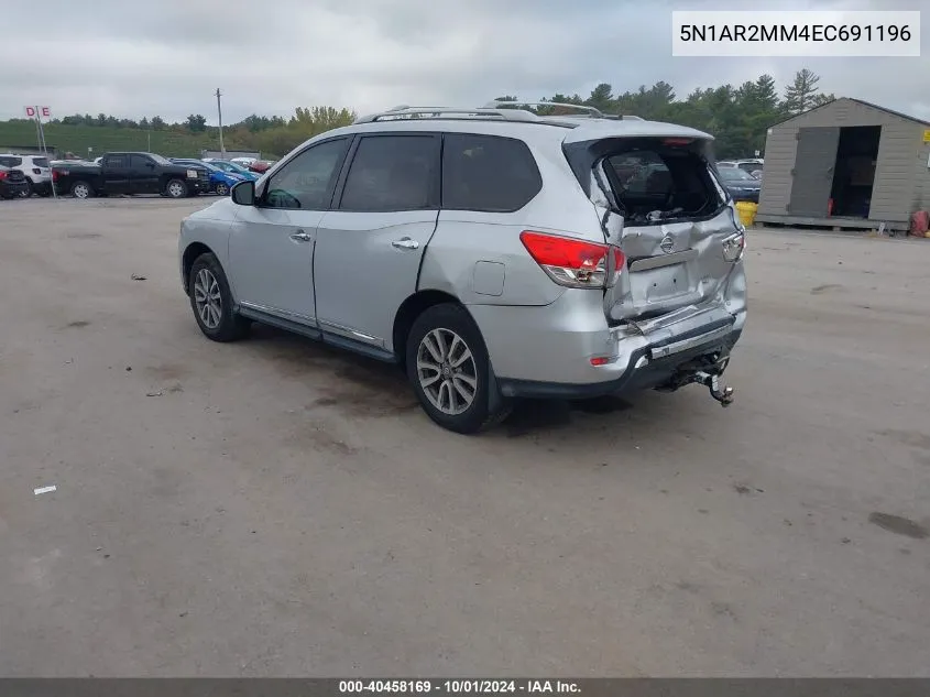 2014 Nissan Pathfinder Sl VIN: 5N1AR2MM4EC691196 Lot: 40458169