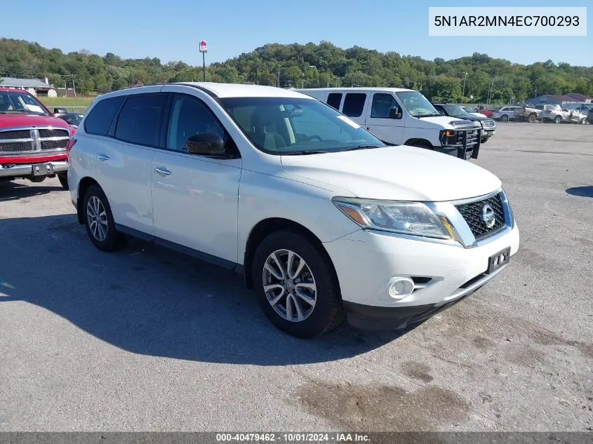 2014 Nissan Pathfinder S VIN: 5N1AR2MN4EC700293 Lot: 40479462