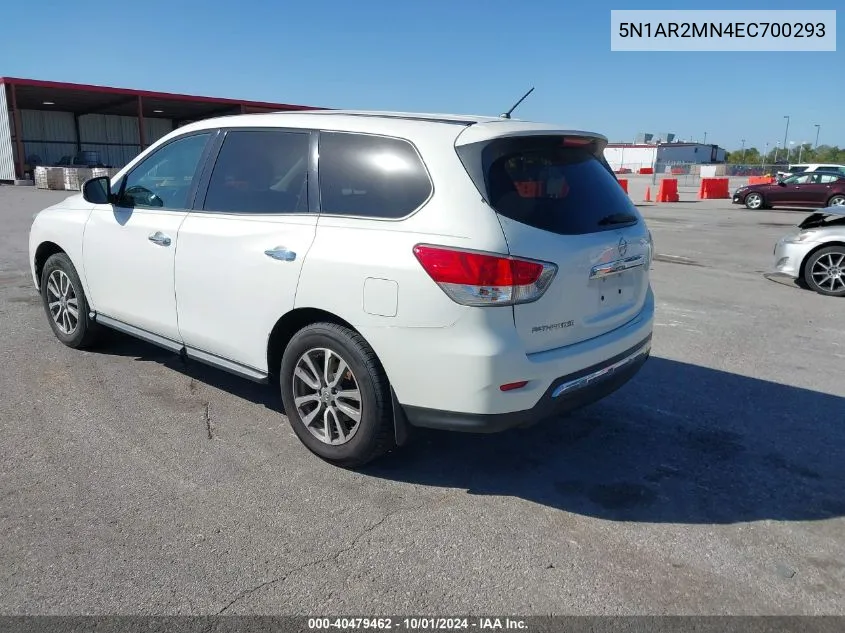 2014 Nissan Pathfinder S VIN: 5N1AR2MN4EC700293 Lot: 40479462