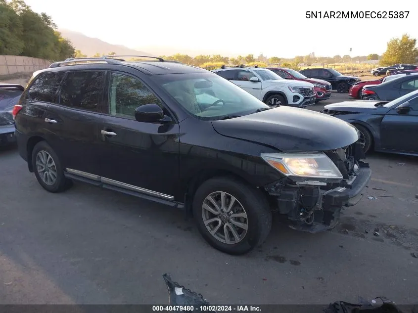 2014 Nissan Pathfinder Sl VIN: 5N1AR2MM0EC625387 Lot: 40479480