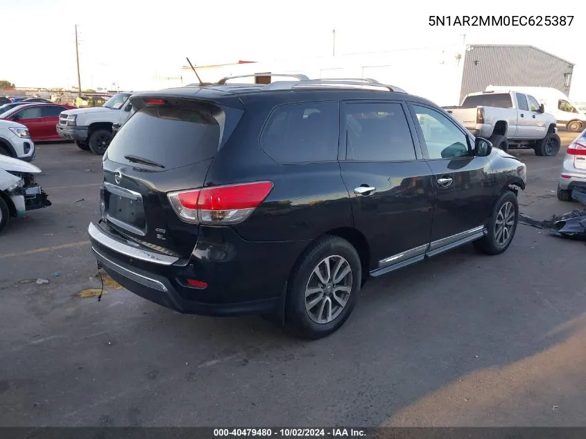 2014 Nissan Pathfinder Sl VIN: 5N1AR2MM0EC625387 Lot: 40479480