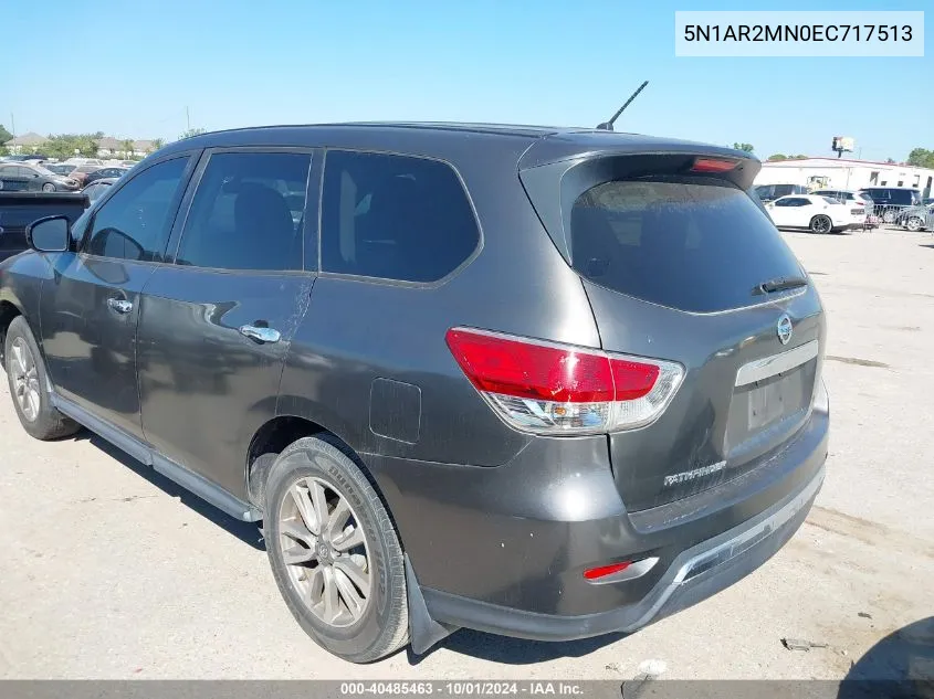 2014 Nissan Pathfinder S VIN: 5N1AR2MN0EC717513 Lot: 40485463