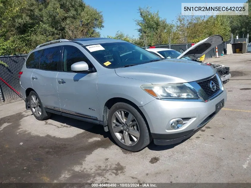 2014 Nissan Pathfinder Hybrid Platinum VIN: 5N1CR2MN5EC642025 Lot: 40488450