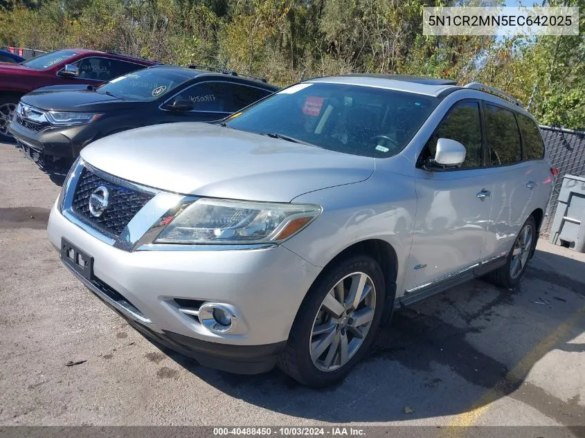 2014 Nissan Pathfinder Hybrid Platinum VIN: 5N1CR2MN5EC642025 Lot: 40488450