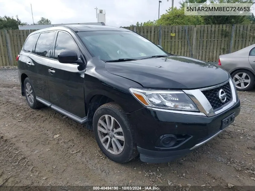 2014 Nissan Pathfinder S VIN: 5N1AR2MM8EC724653 Lot: 40494190