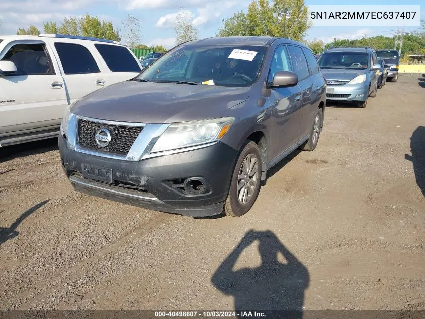 2014 Nissan Pathfinder S VIN: 5N1AR2MM7EC637407 Lot: 40498607